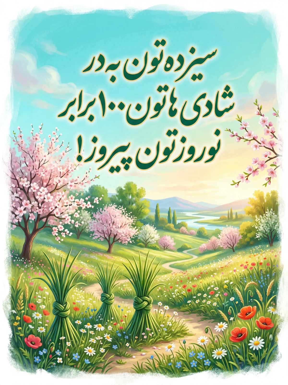 کارت تبریک سیزده بدر برای دوستان و خانواده