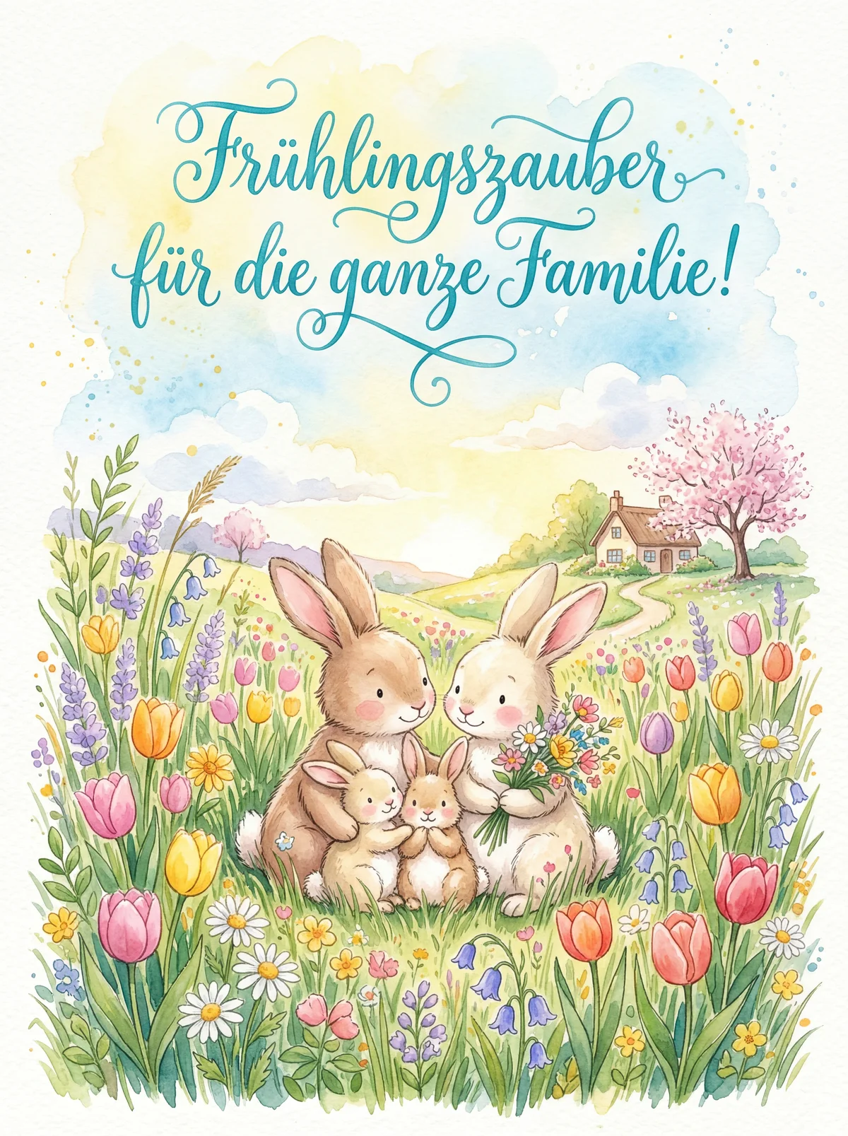 Herzliche Frühlingsgrüße an die Familie