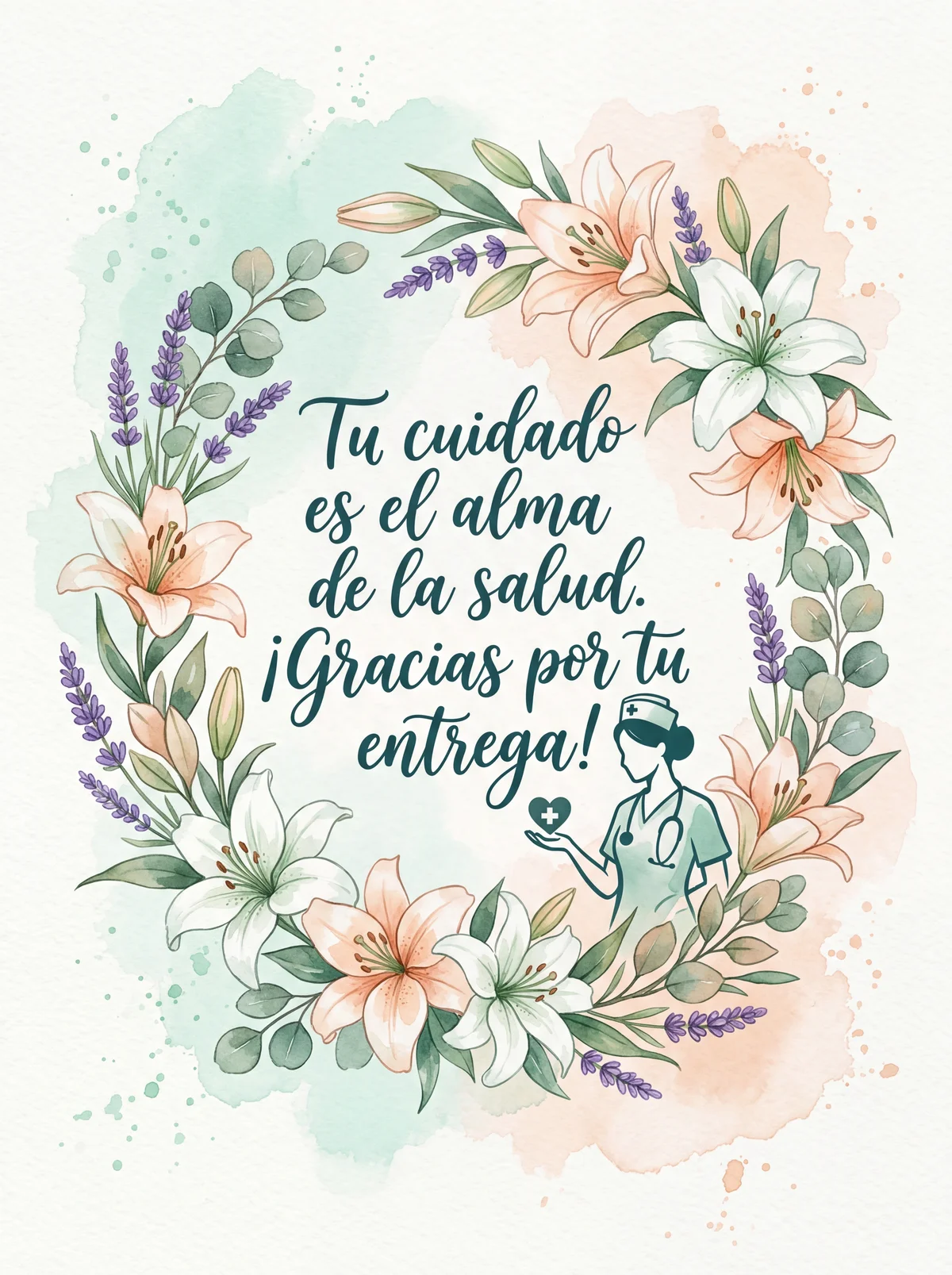 Tarjeta para enfermera en el Día Mundial de la Salud