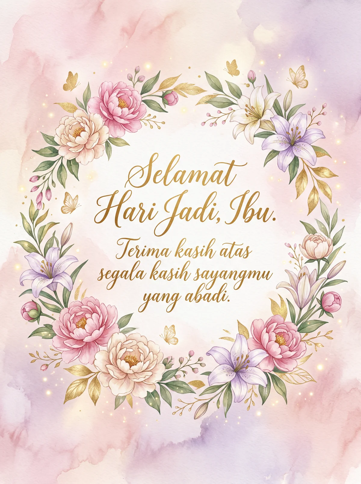 ucapan hari jadi untuk ibu tersayang