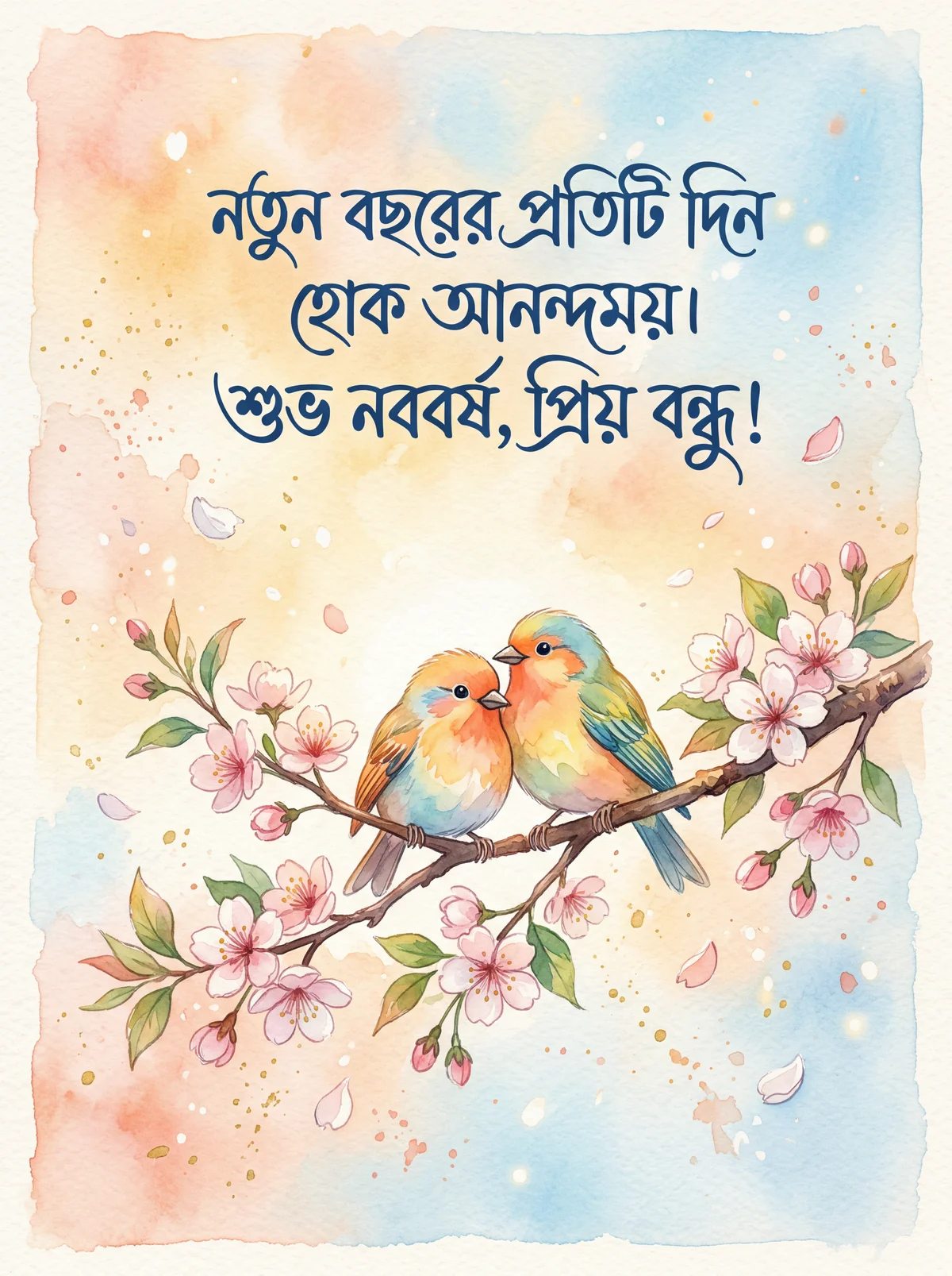 প্রিয় বন্ধুকে নববর্ষের শুভেচ্ছা বার্তা