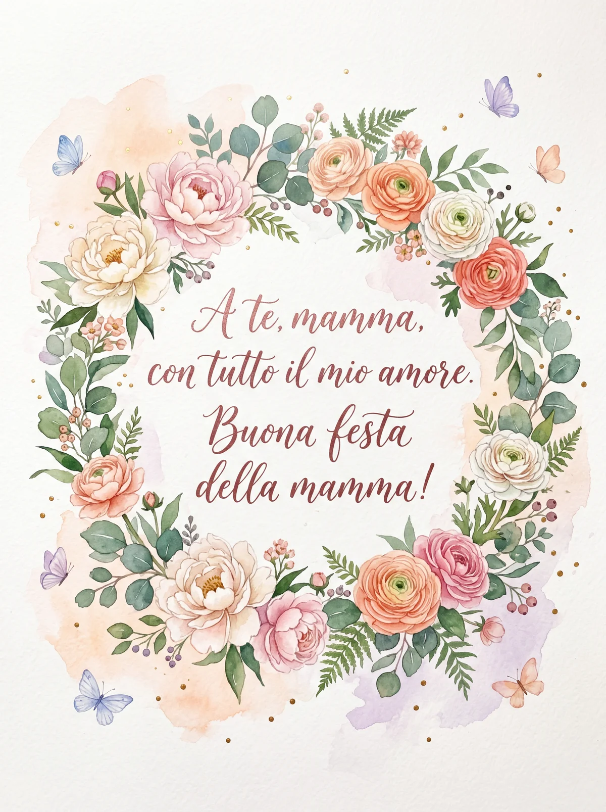 biglietto d'auguri per la festa della mamma