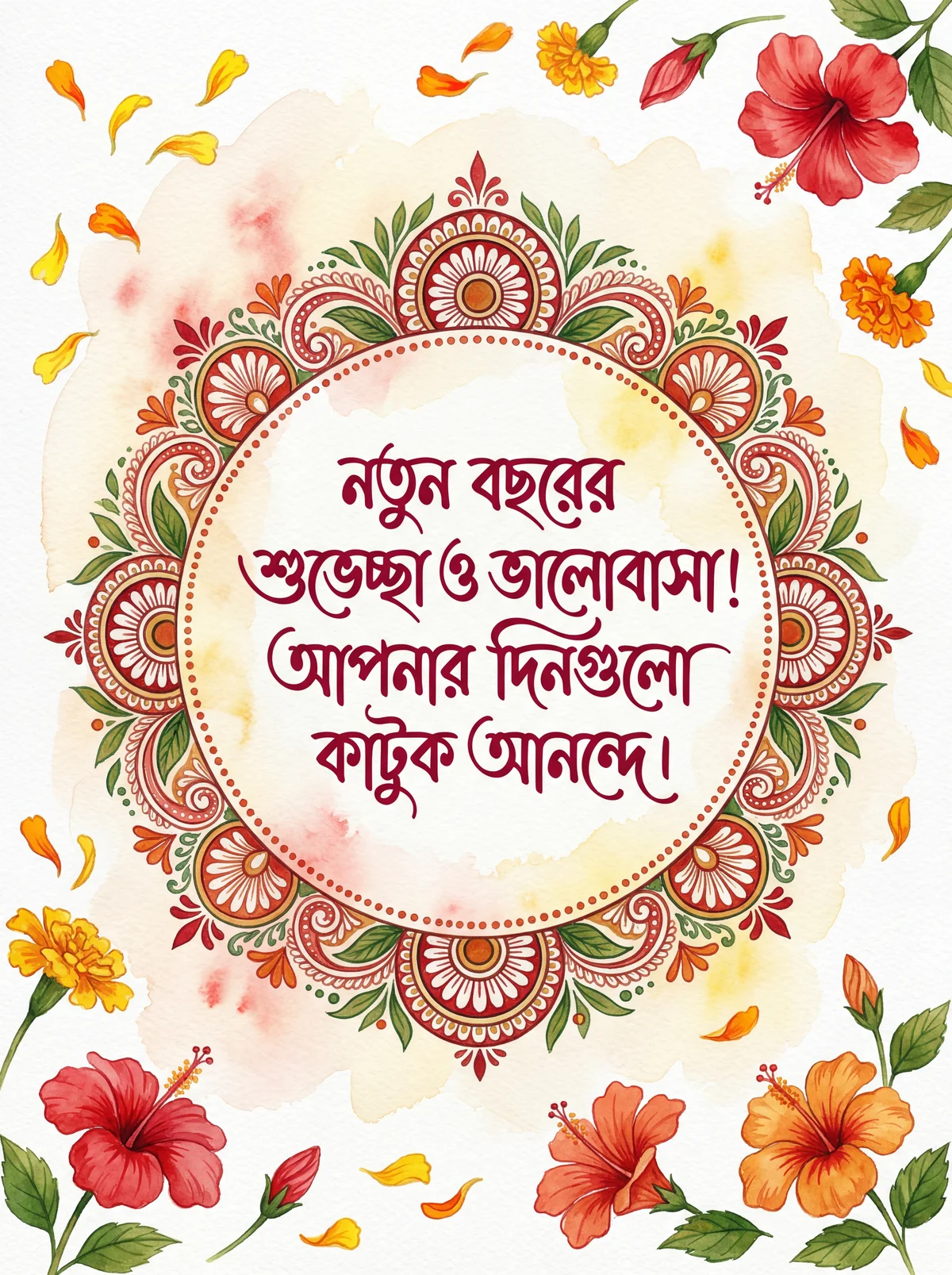 শুভ নববর্ষের শুভেচ্ছা বার্তা