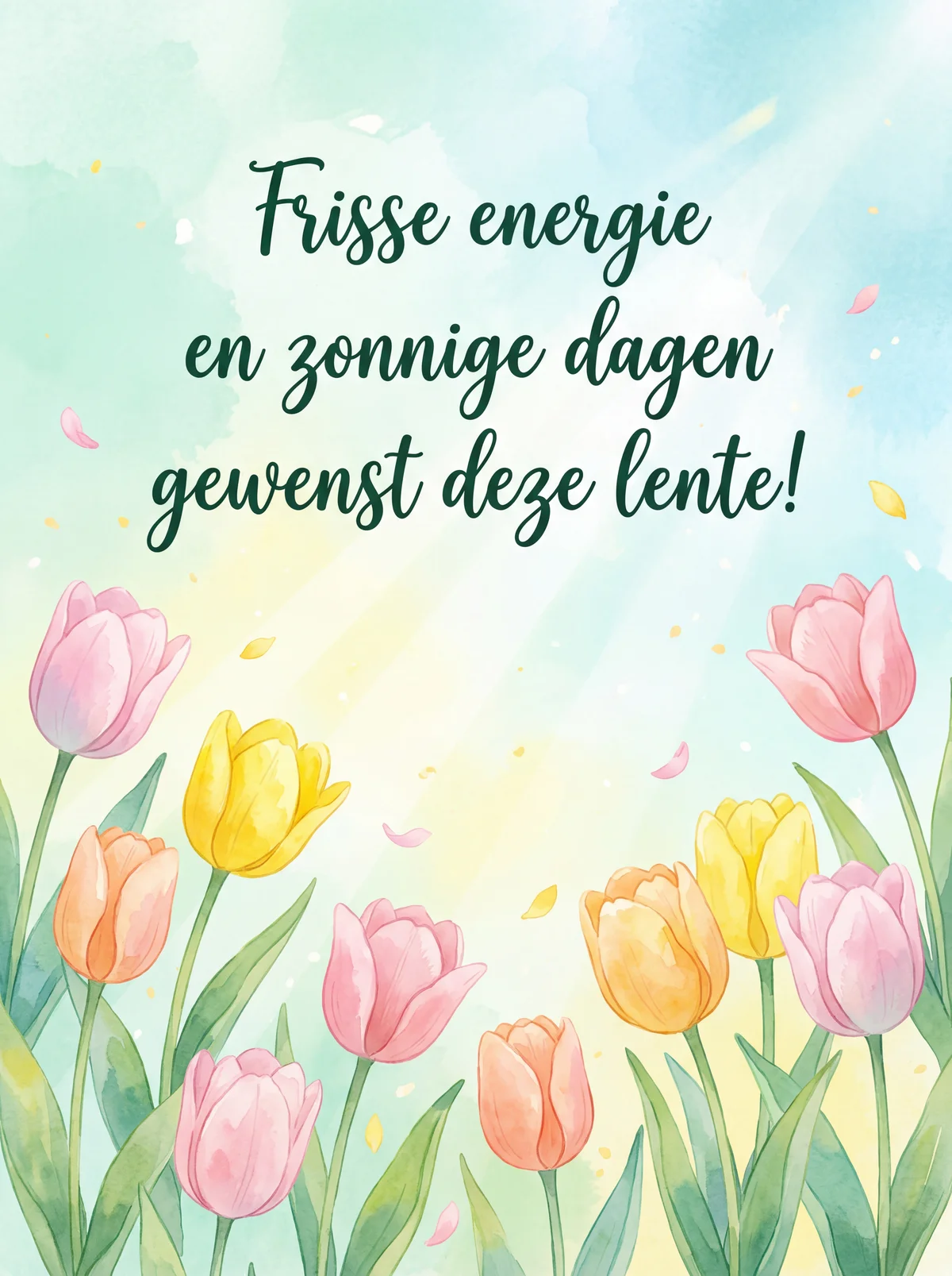 Lentegroeten voor een collega