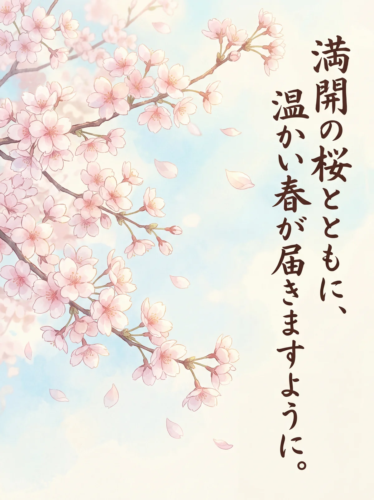 桜満開の季節に送る、心温まるメッセージ