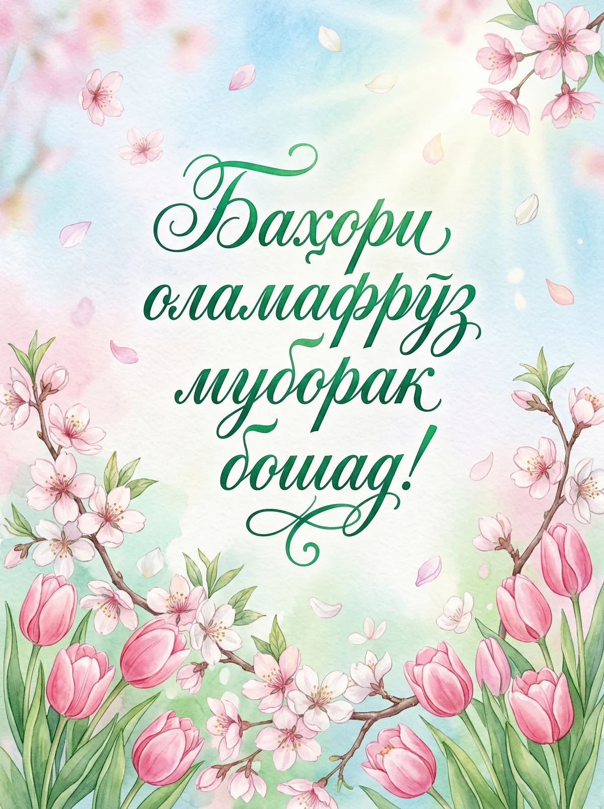 Бо фарорасии баҳор табрик мегӯям!