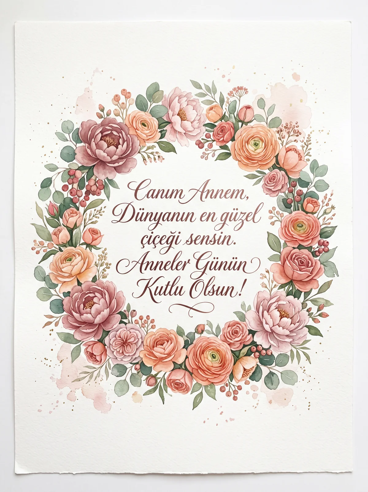 Anneye Anneler Günü kutlama mesajı