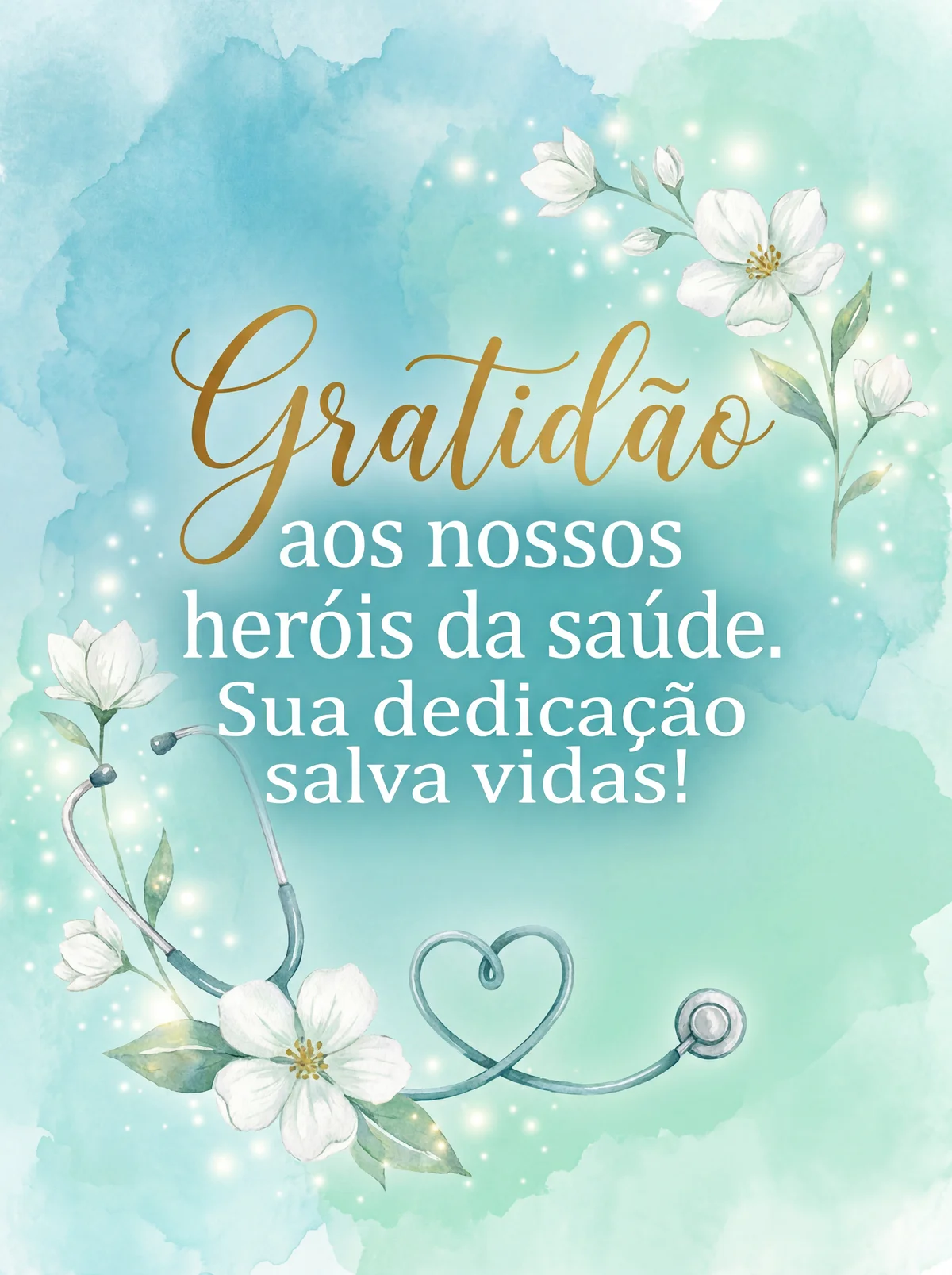 Cartão de agradecimento para enfermeiros no Dia Mundial da S...