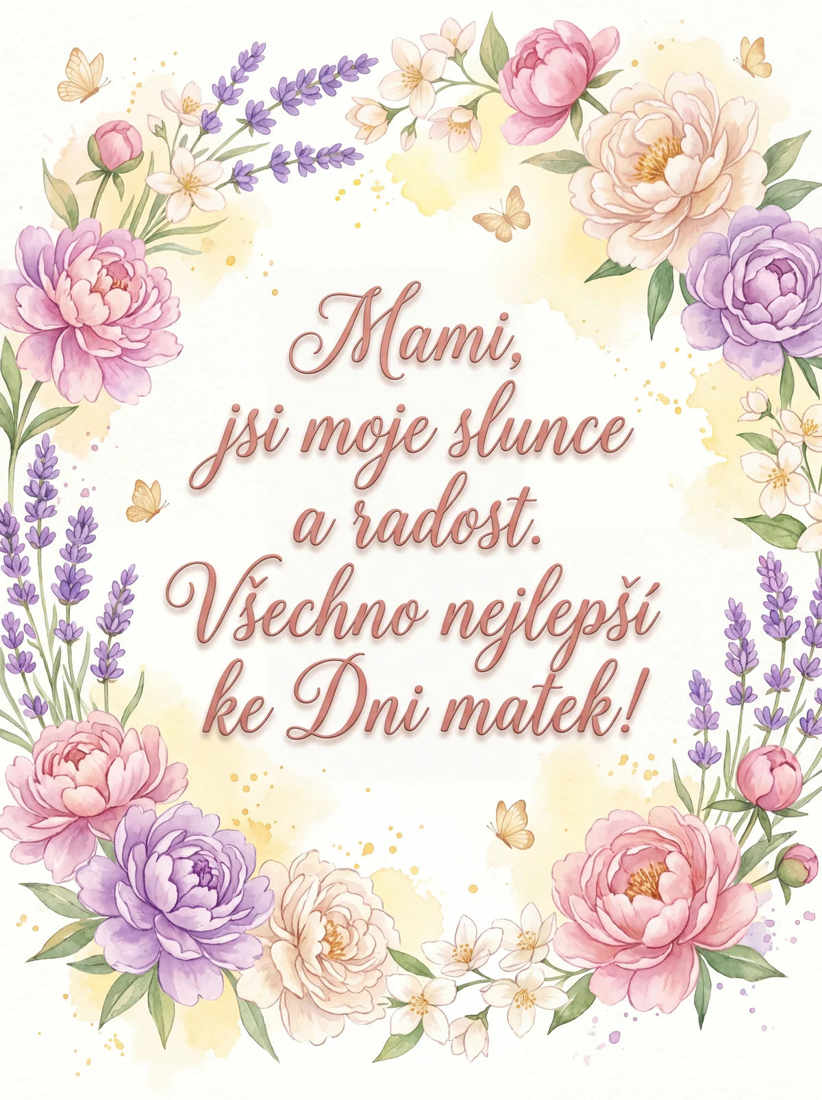 Přání ke Dni matek pro moji milovanou maminku