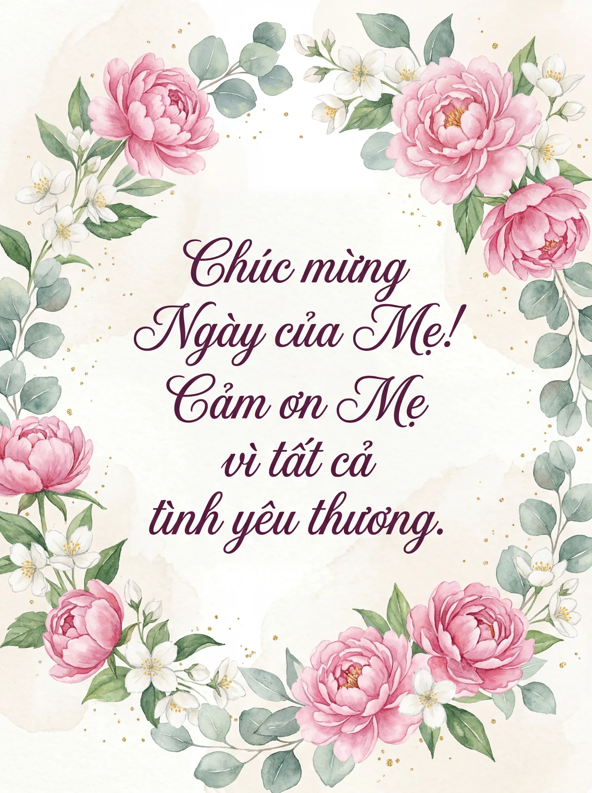 Thiệp chúc mừng Ngày của Mẹ gửi mẹ yêu quý