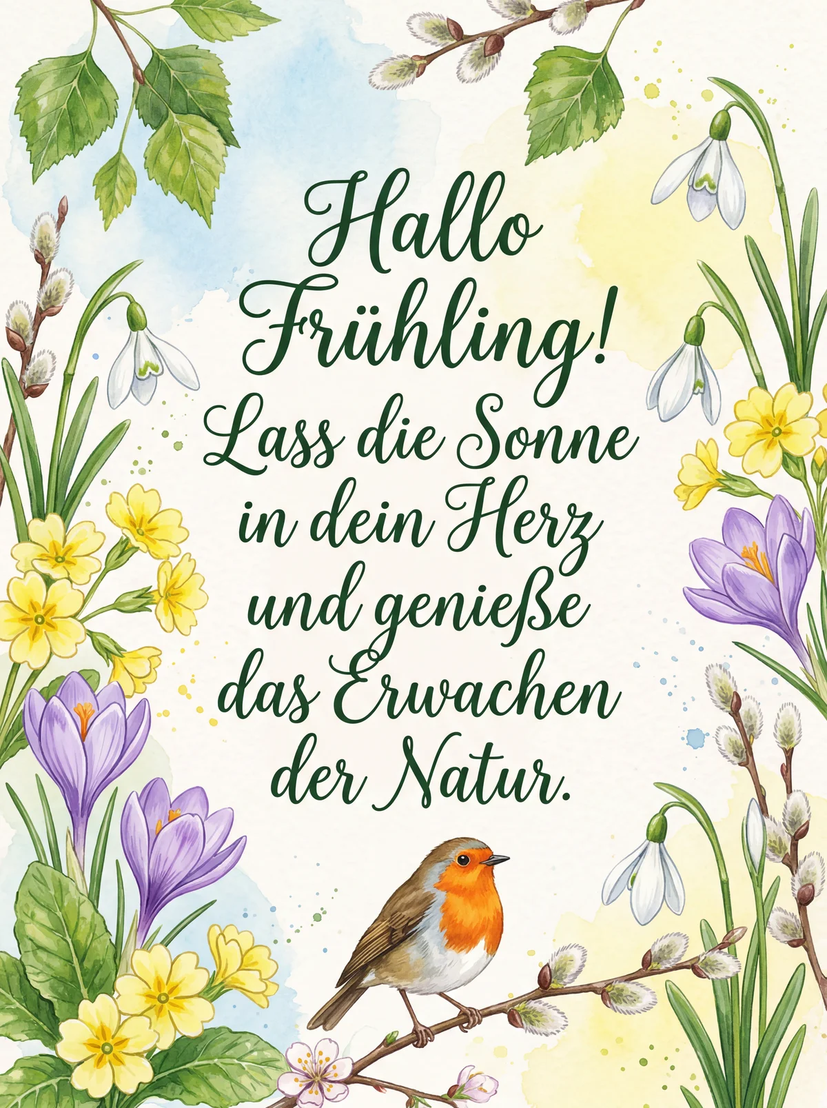 Glückwünsche zum Frühlingsanfang