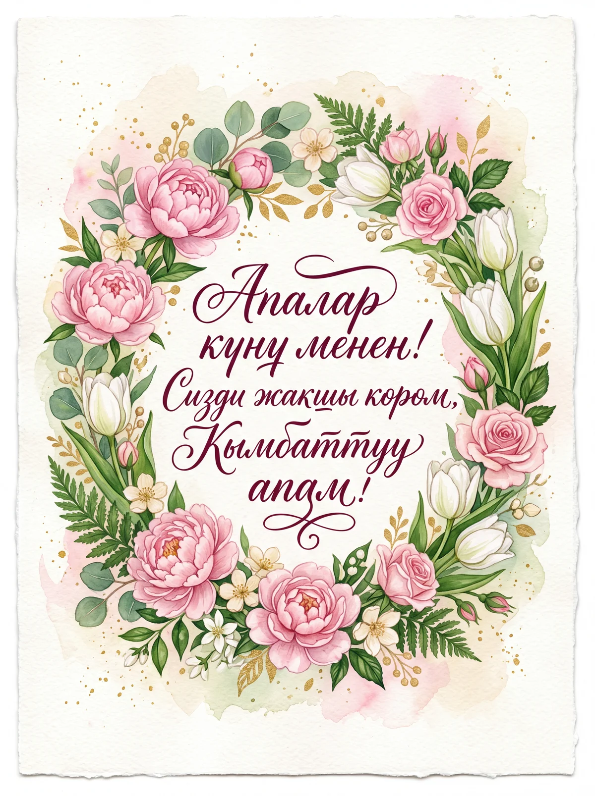 Апалар күнү менен куттуктайм, кымбаттуу апа!