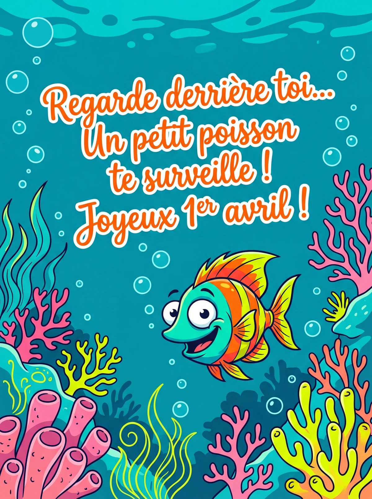 Texte amusant pour carte Poisson d'avril