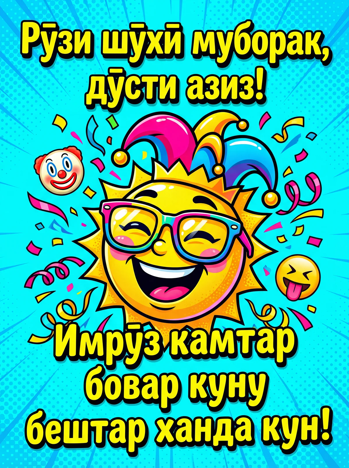 Табрикоти рӯзи шӯхӣ барои дӯсти беҳтарин