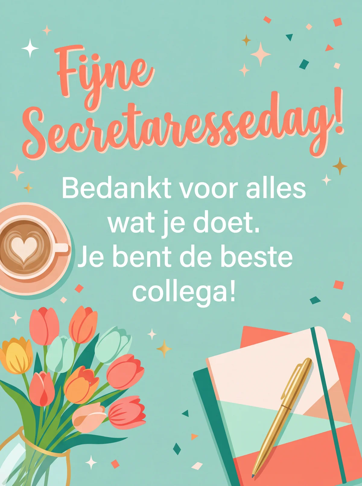 Korte wensen voor Secretaressedag voor de beste collega