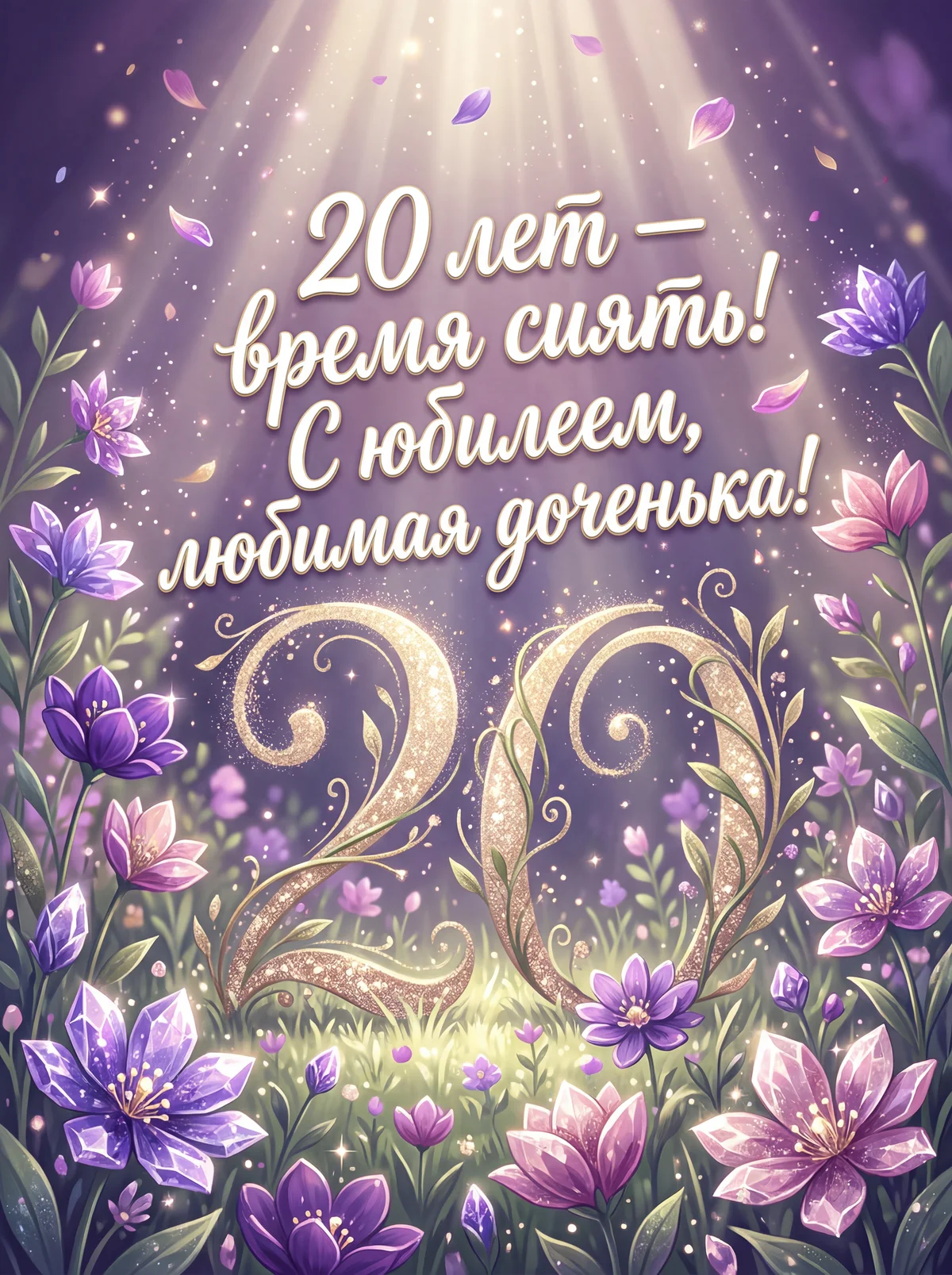 С юбилеем 20 лет дочке