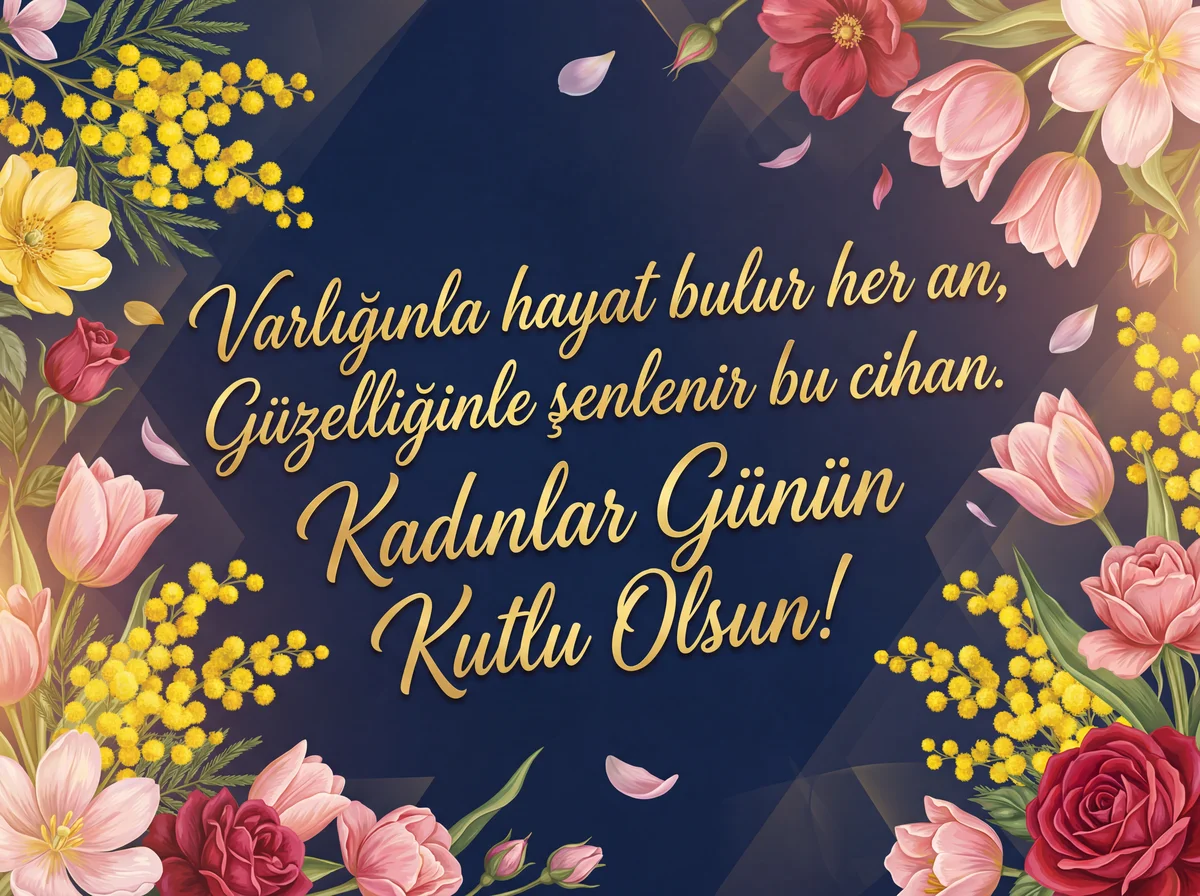 Dünya Kadınlar Günü için içten bir kutlama mesajı.