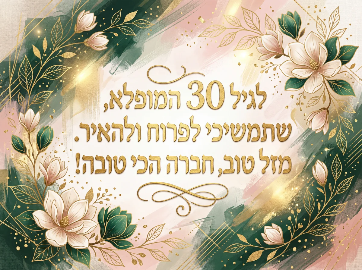 איחולים מרגשים ליום הולדת 30 לחברה הכי טובה