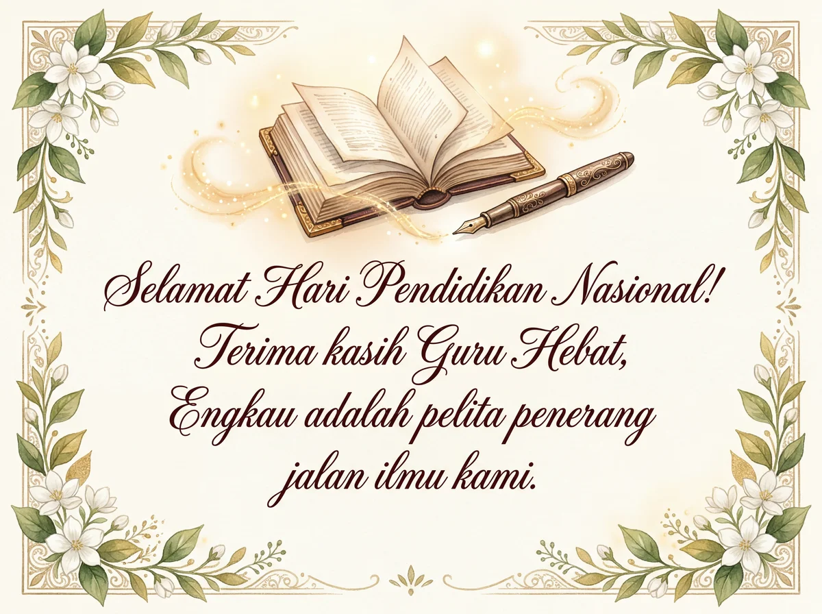 Ucapan Hari Pendidikan Nasional untuk guru terhebat