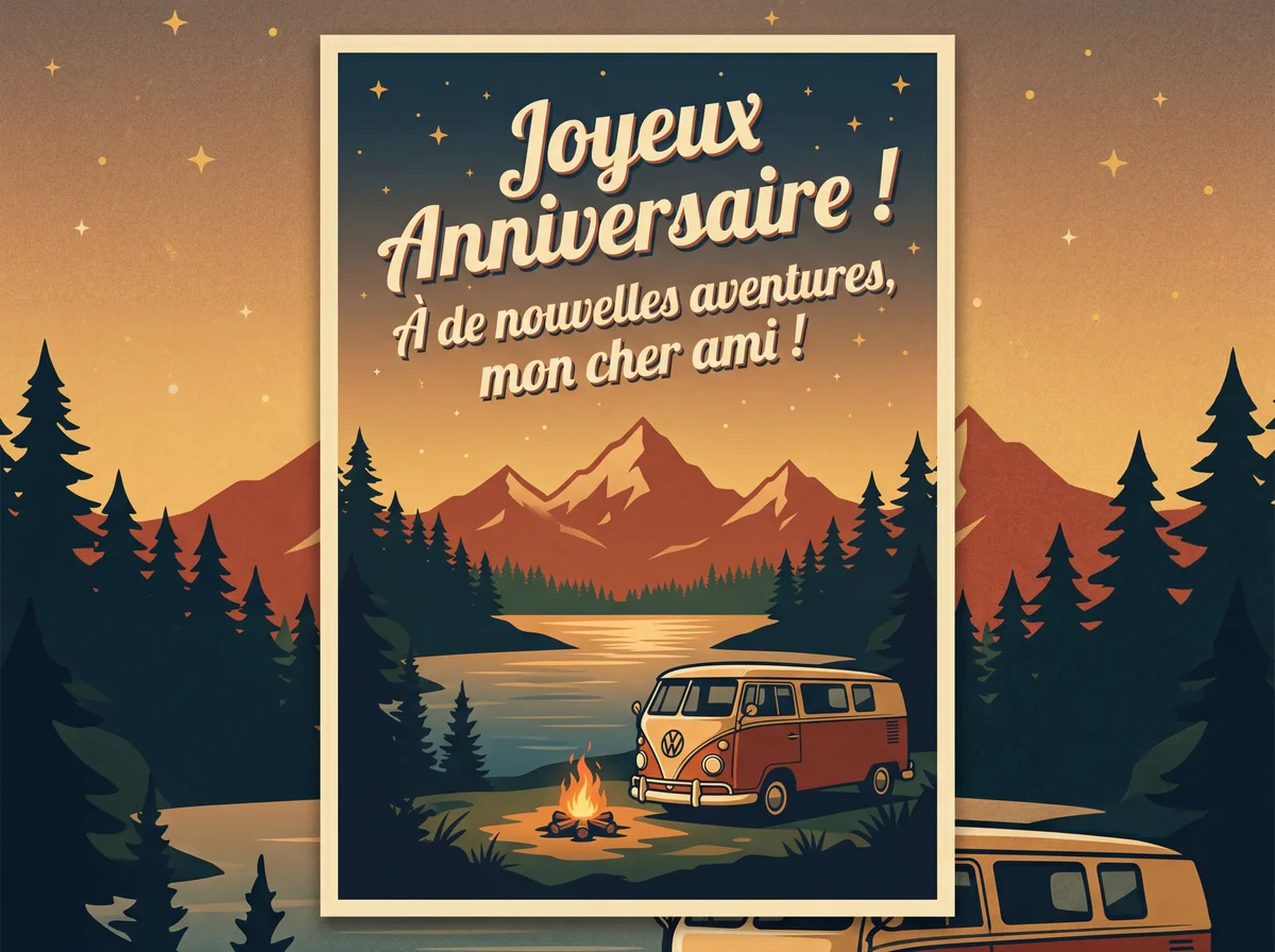 Carte joyeux anniversaire pour un ami proche