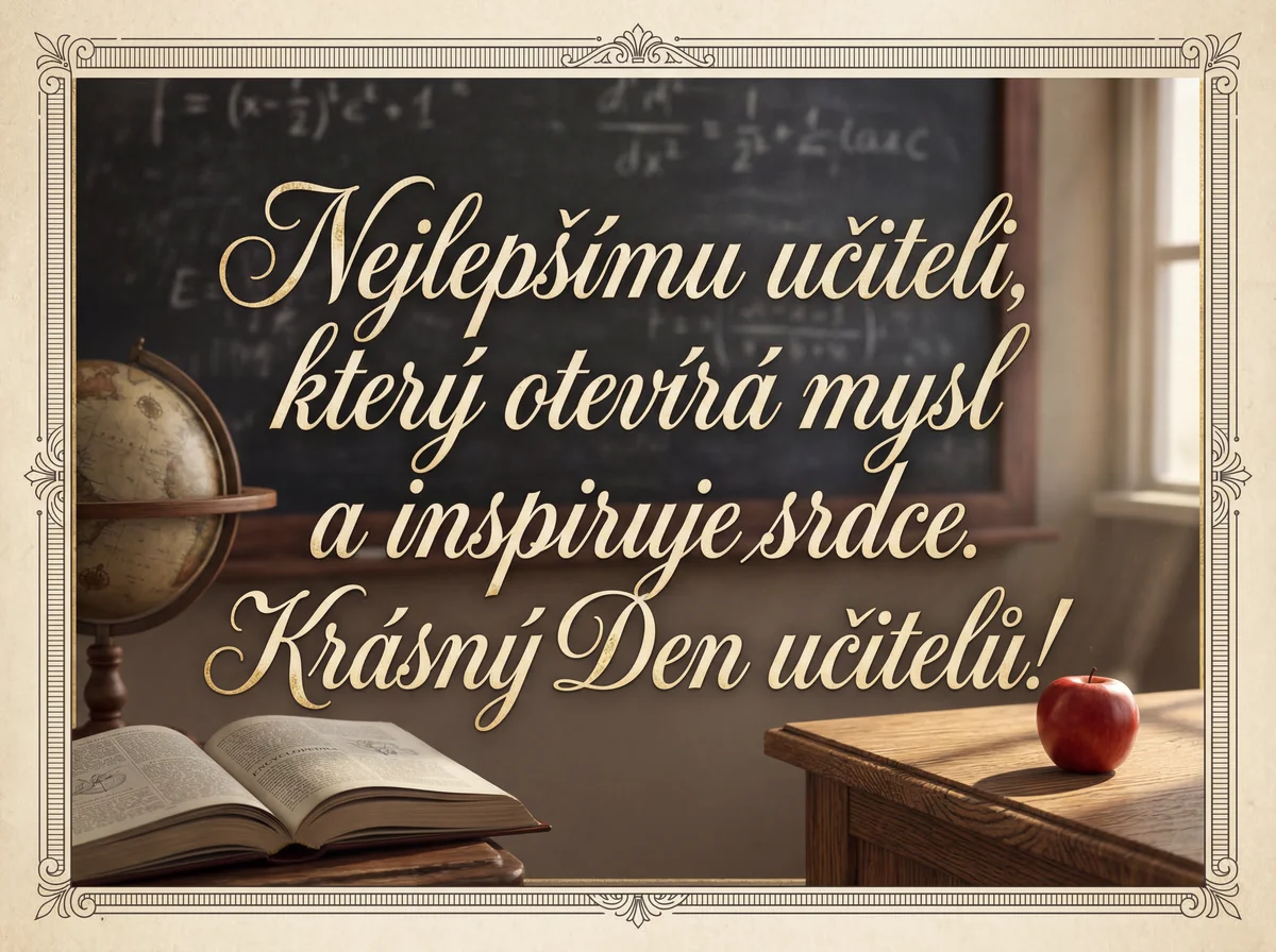 přání k Den učitelů pro nejlepšího pedagoga