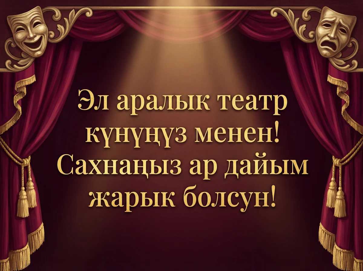 Эл аралык театр күнү менен куттуктоо