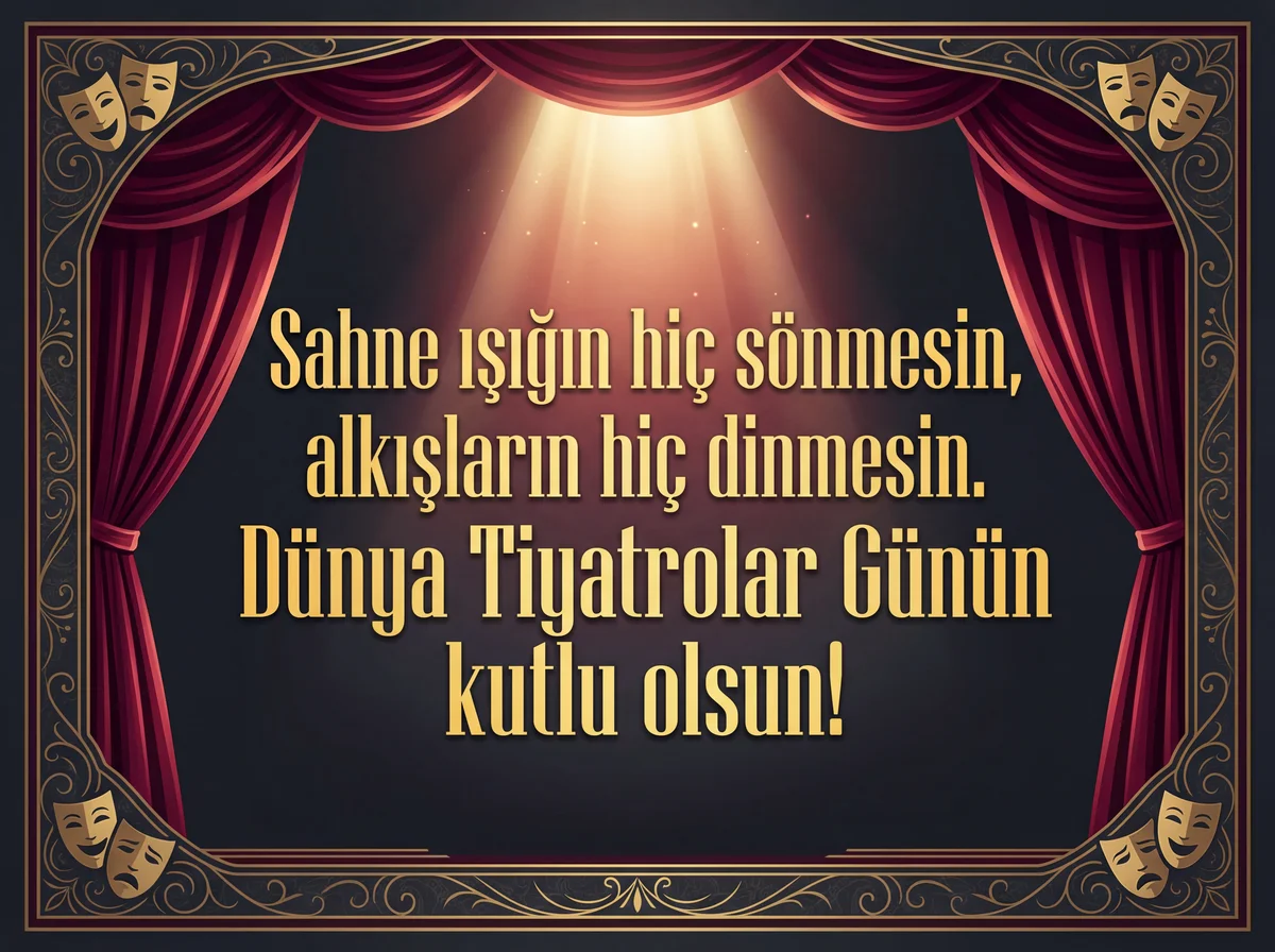 Tiyatrocu arkadaşıma Dünya Tiyatrolar Günü kutlaması