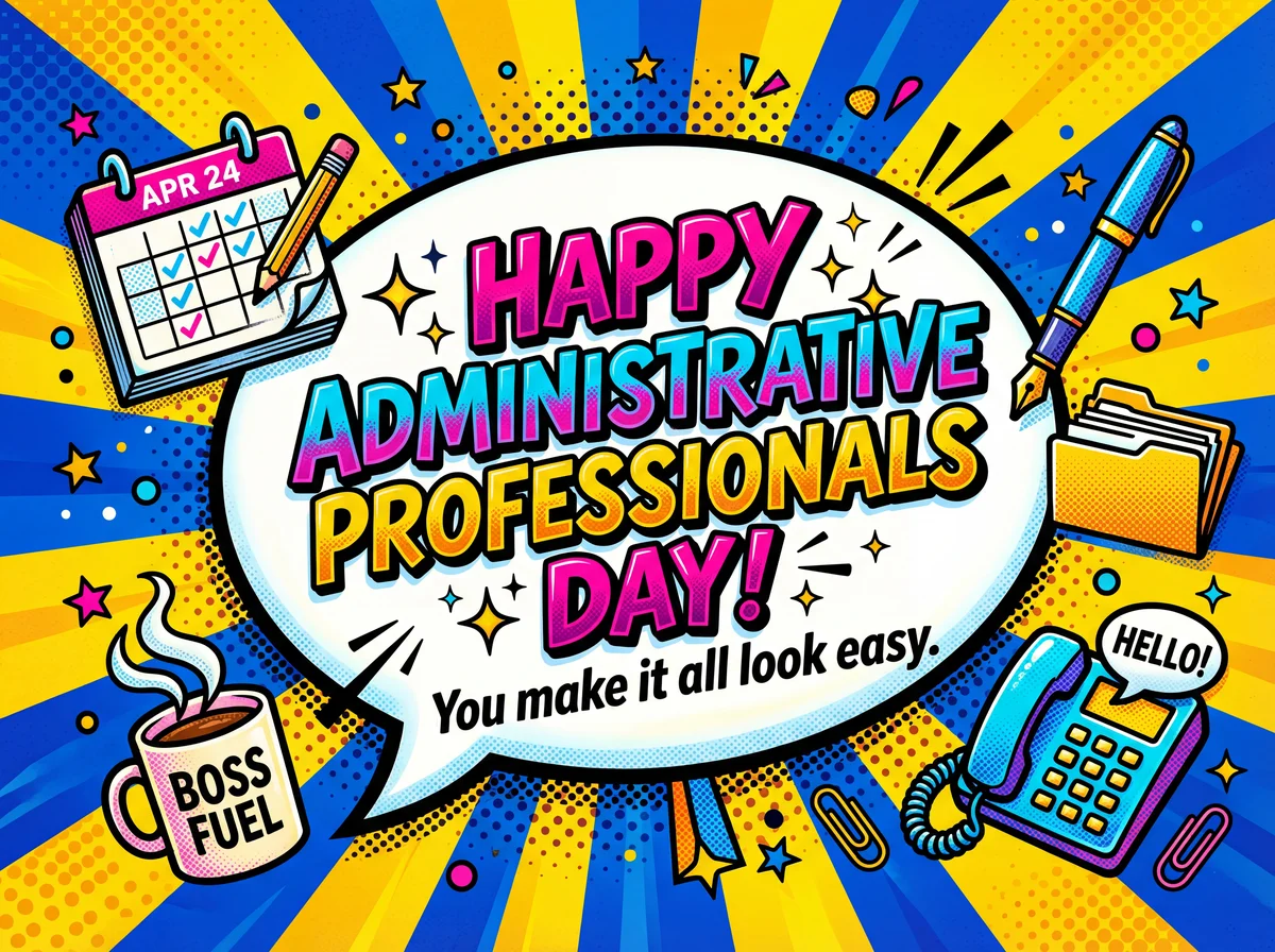 Happy Administrative Professionals Day wishes for a wonderfu...