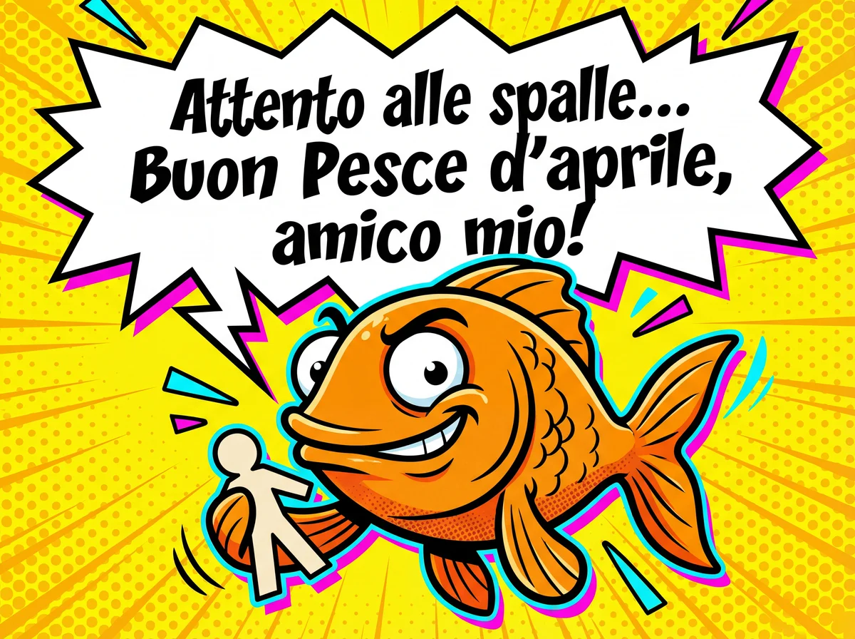Biglietto divertente per il Pesce d'aprile per un amico