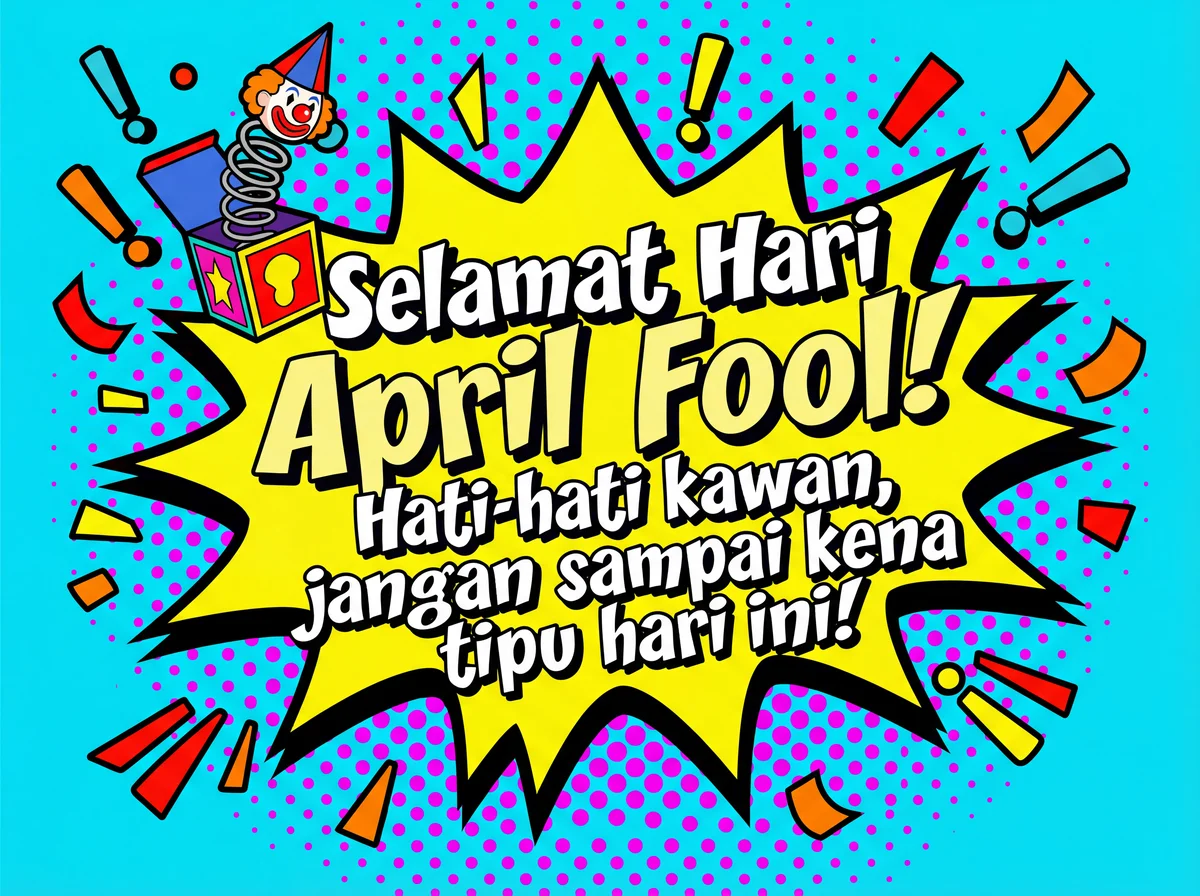 kad ucapan Hari April Fool untuk kawan