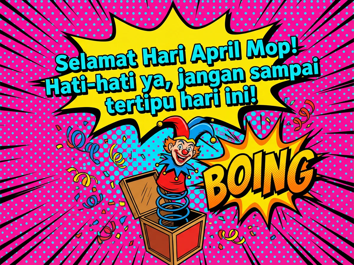 Kartu ucapan Hari April Mop untuk teman