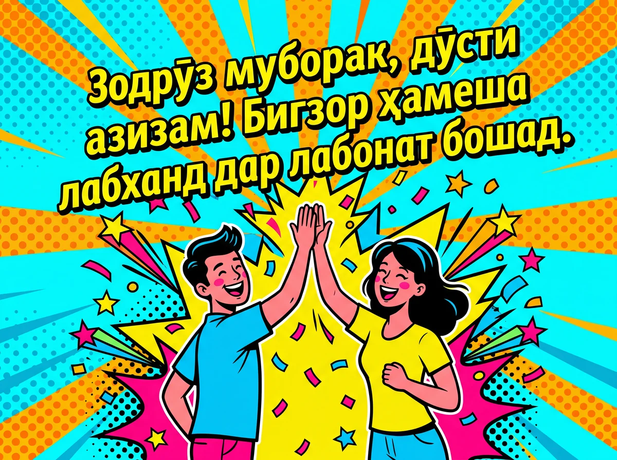 Табрикоти зодрӯз ба дӯст