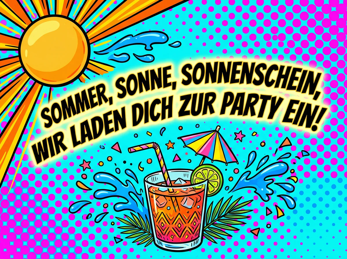 Sommerparty Einladungstext