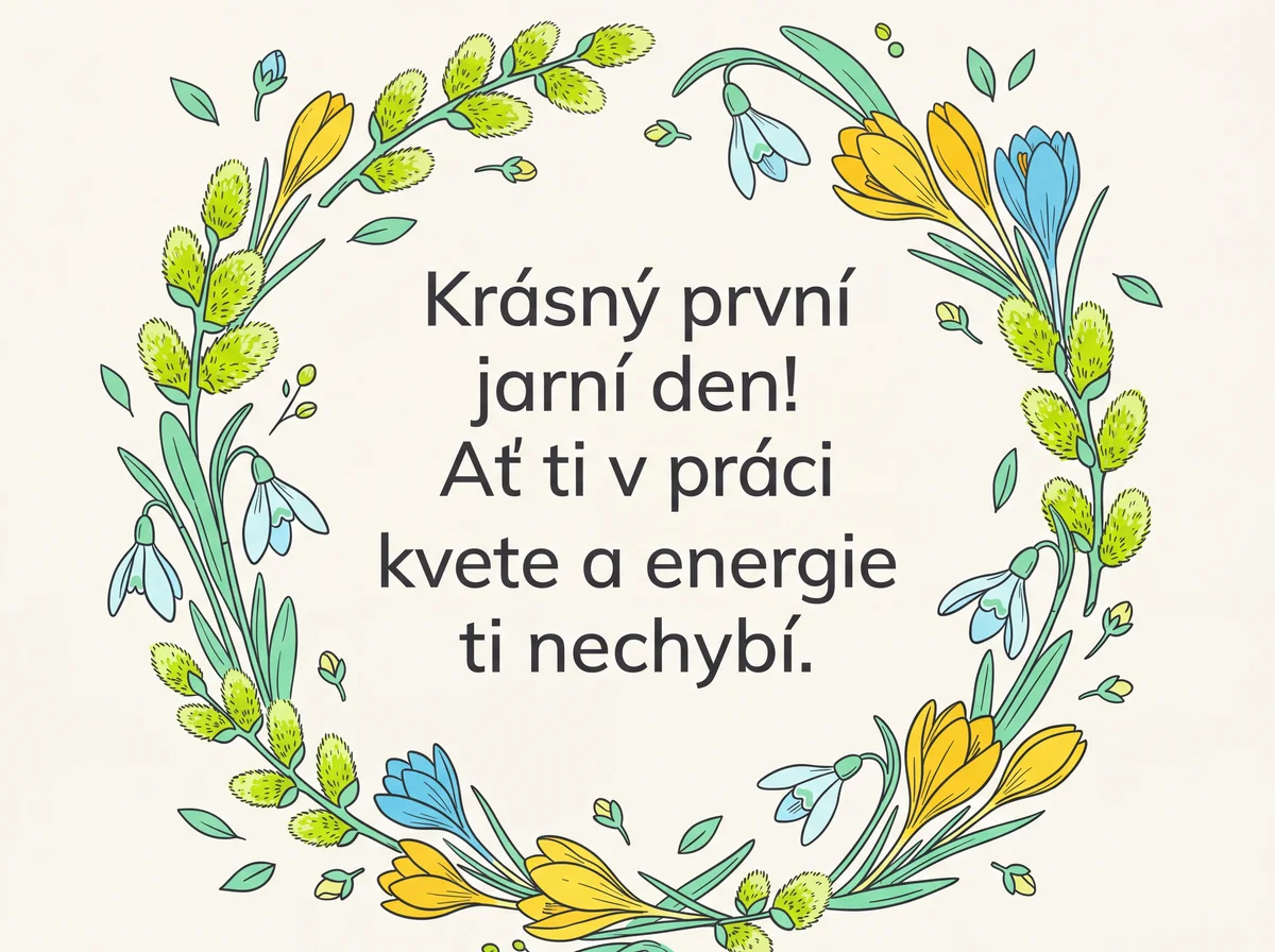 Přání k prvnímu jarnímu dni pro kolegu