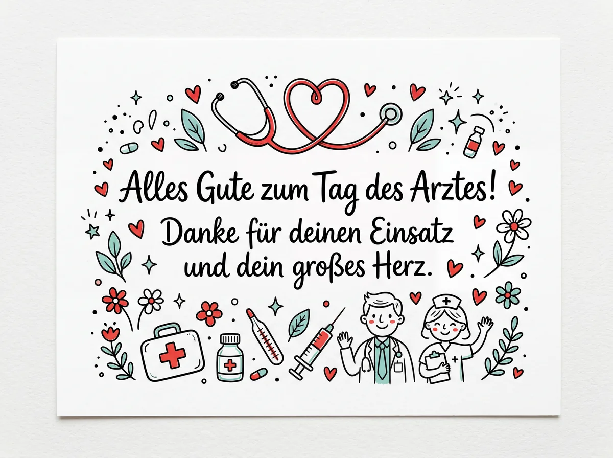 Karte zum Tag des Arztes für einen lieben Freund