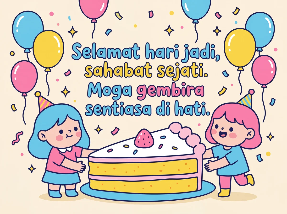 Ucapan selamat hari jadi untuk kawan baik
