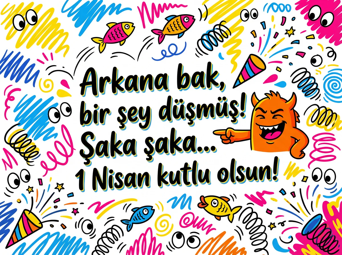 1 Nisan Şaka Günü için arkadaşa komik mesaj