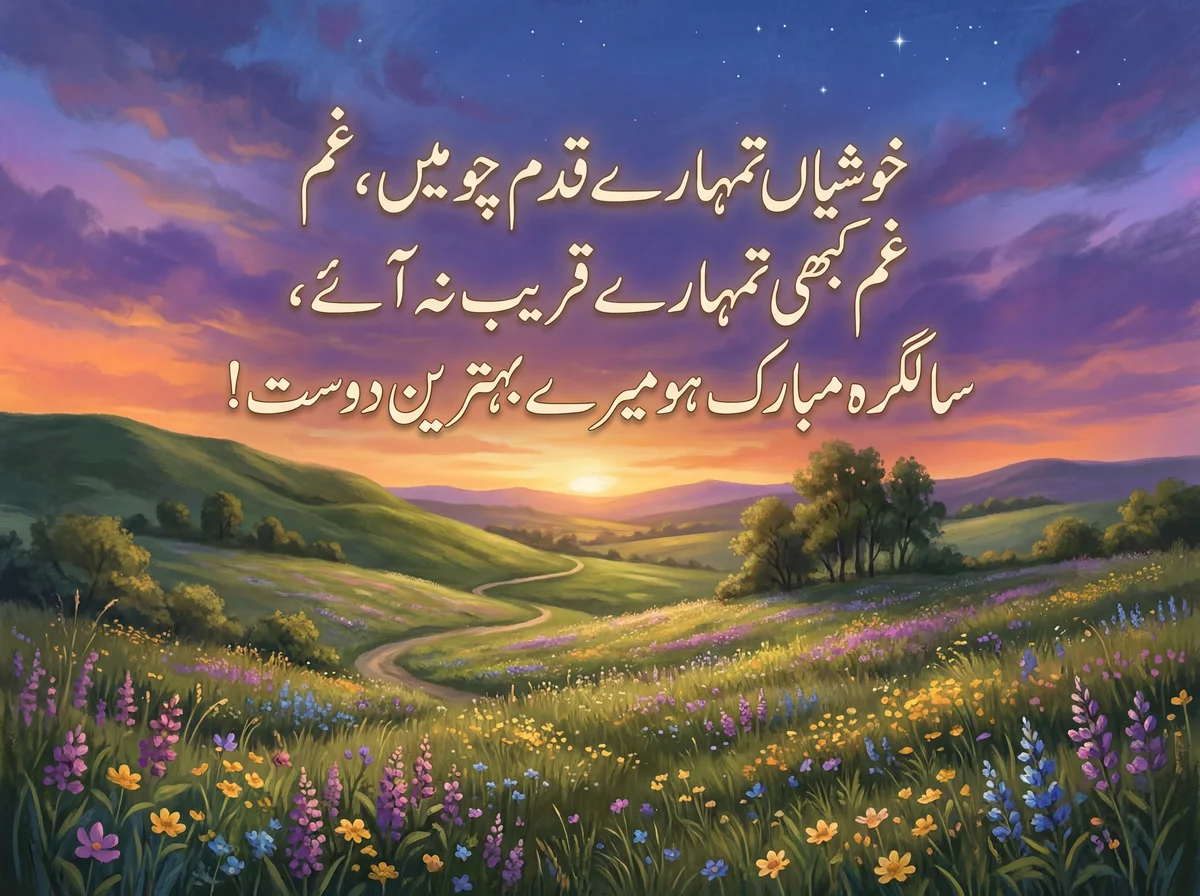 پیارے دوست کو سالگرہ کی مبارکباد