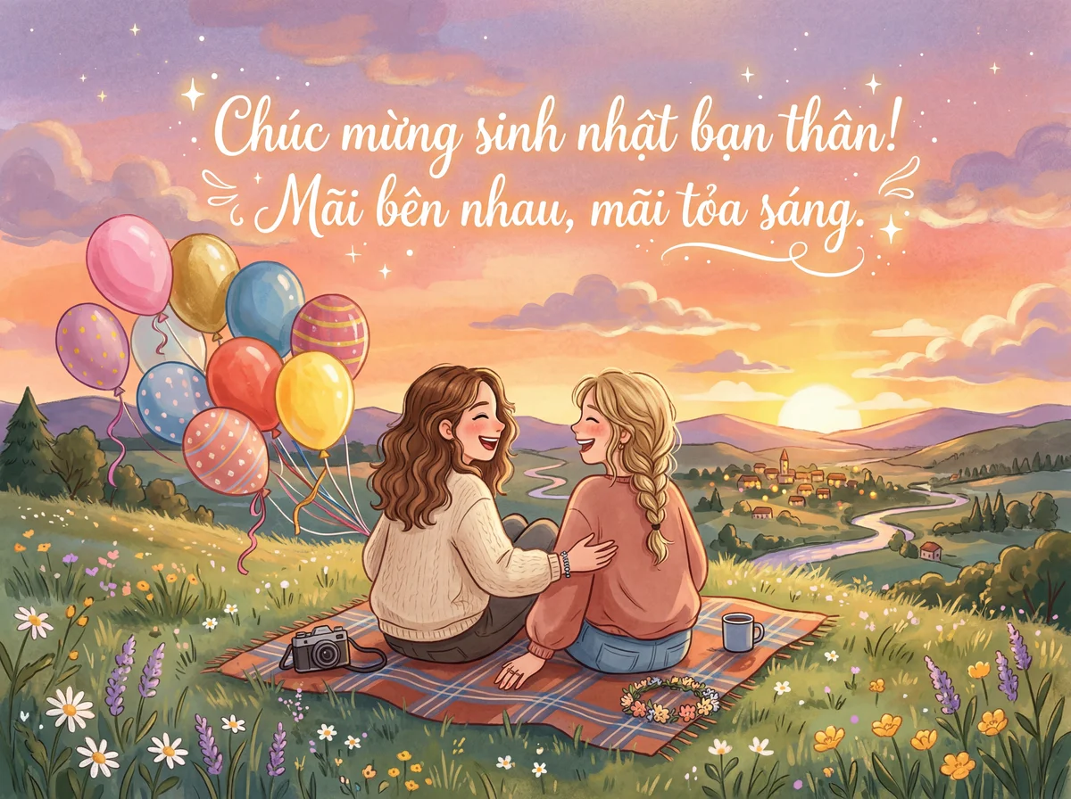 Chúc mừng sinh nhật bạn thân
