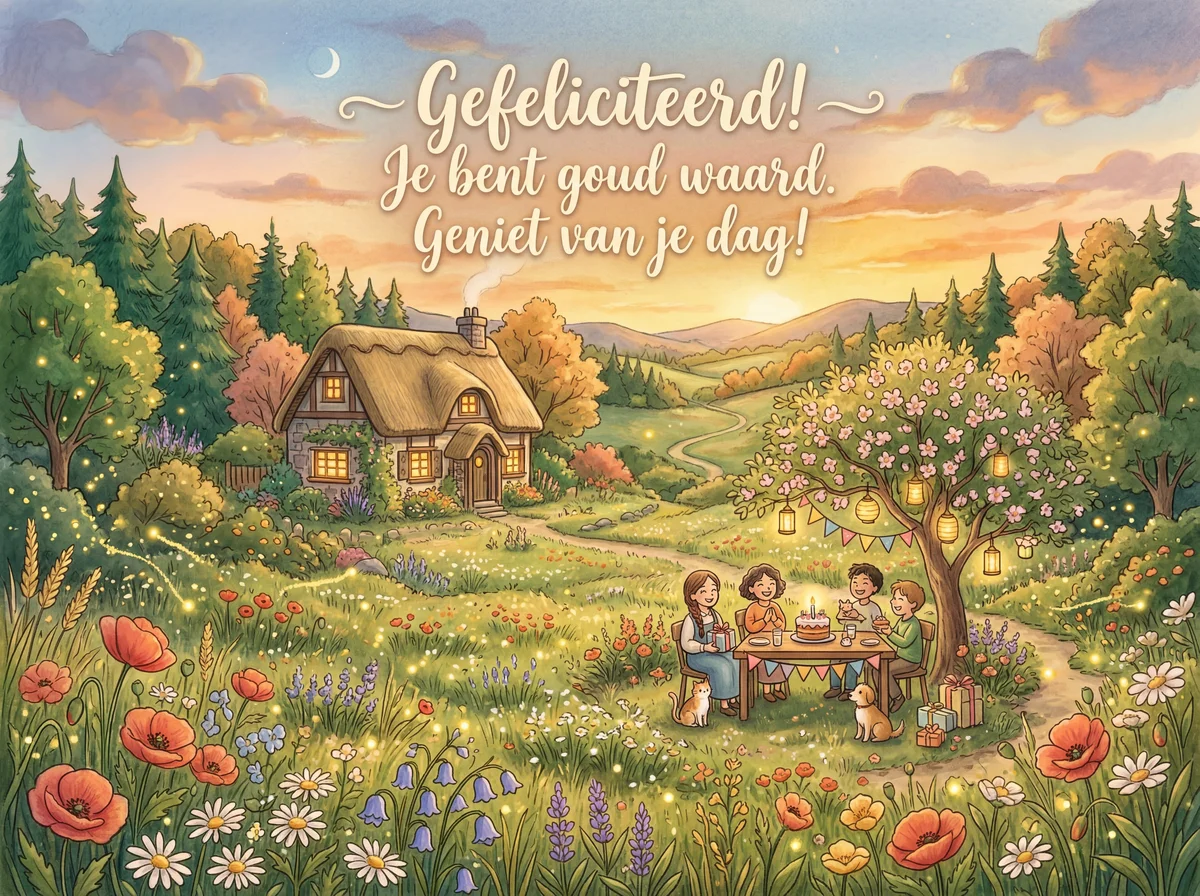 Verjaardagskaart voor een dierbare persoon