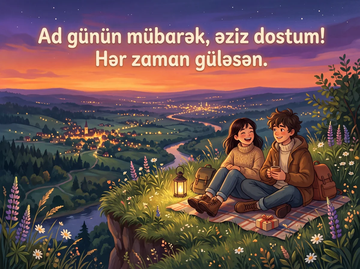 Əziz dostuma ad günü təbriki