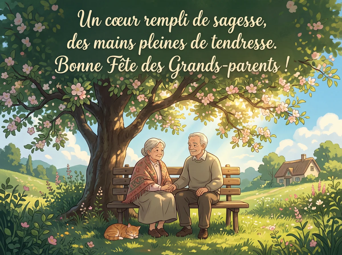 Carte de vœux pour la Fête des Grands-parents