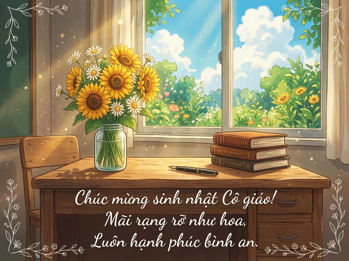 Chúc mừng sinh nhật cô giáo yêu quý của em!