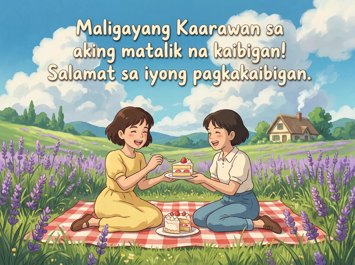 Pagbati sa kaarawan ng matalik na kaibigan