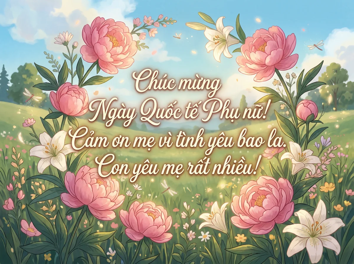 Chúc mừng Ngày Quốc tế Phụ nữ, mẹ yêu!