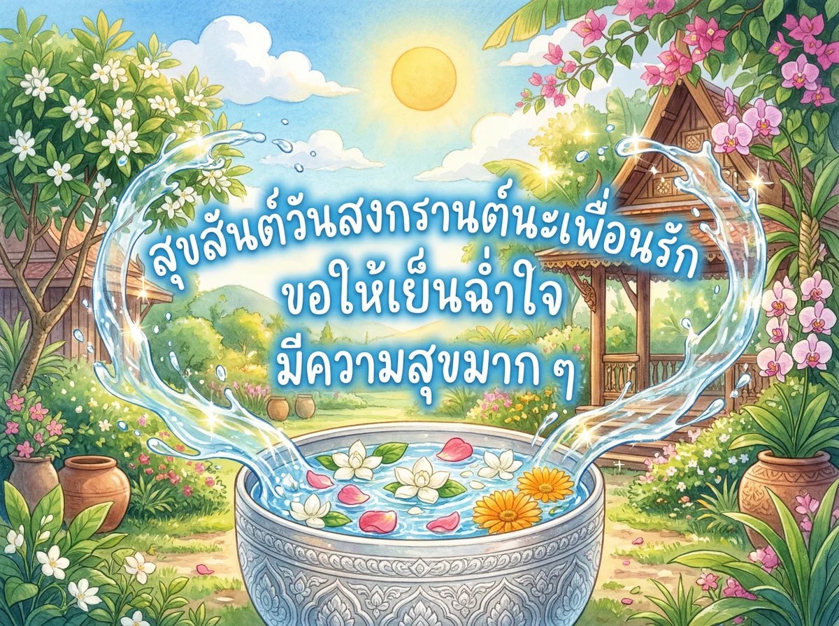 ข้อความอวยพรวันสงกรานต์เพื่อนรัก