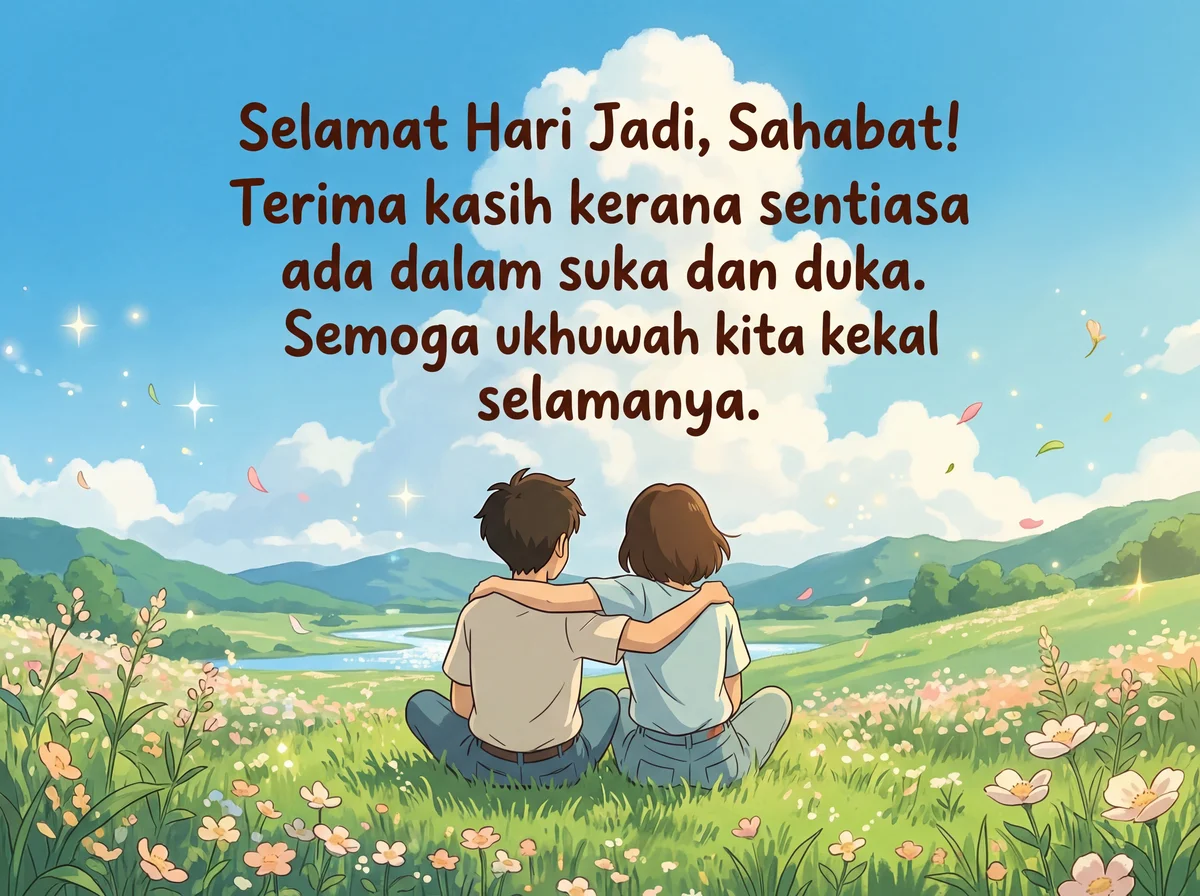ucapan hari jadi untuk kawan baik
