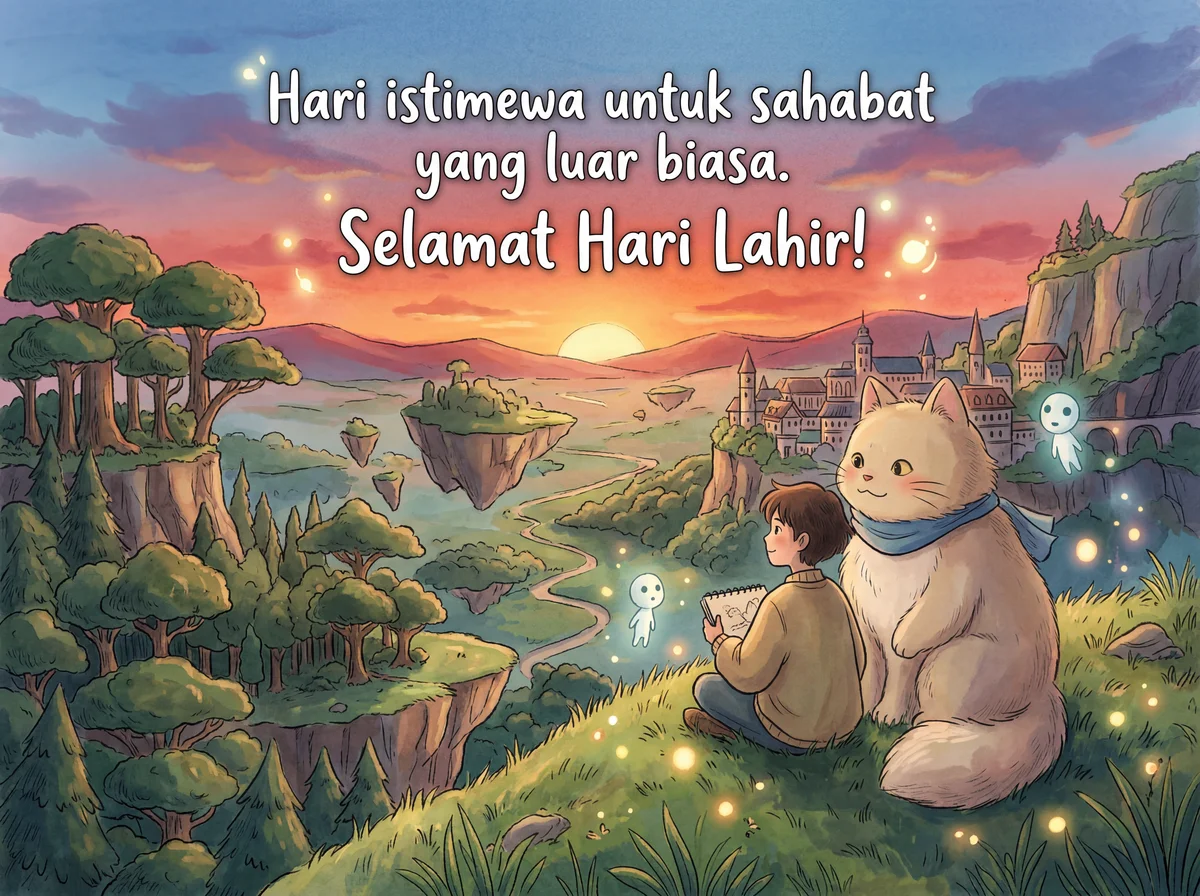 Ucapan hari jadi untuk kawan baik saya