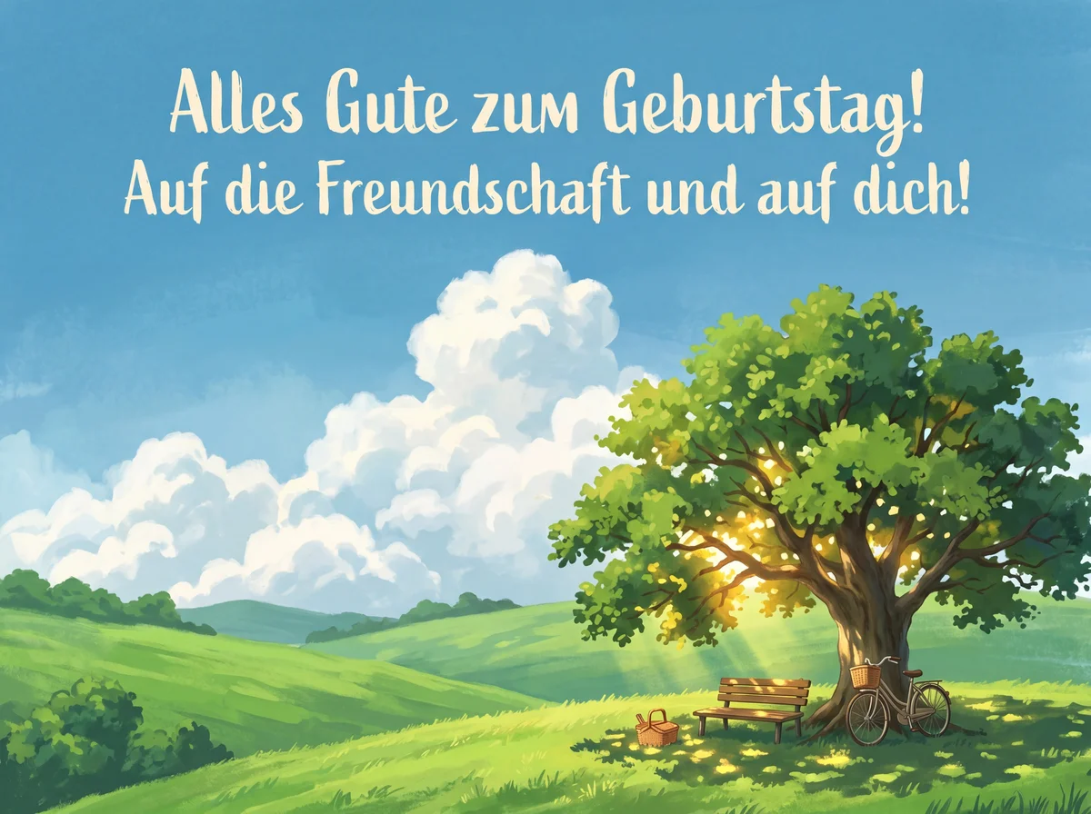 Alles Gute zum Geburtstag für einen lieben Freund