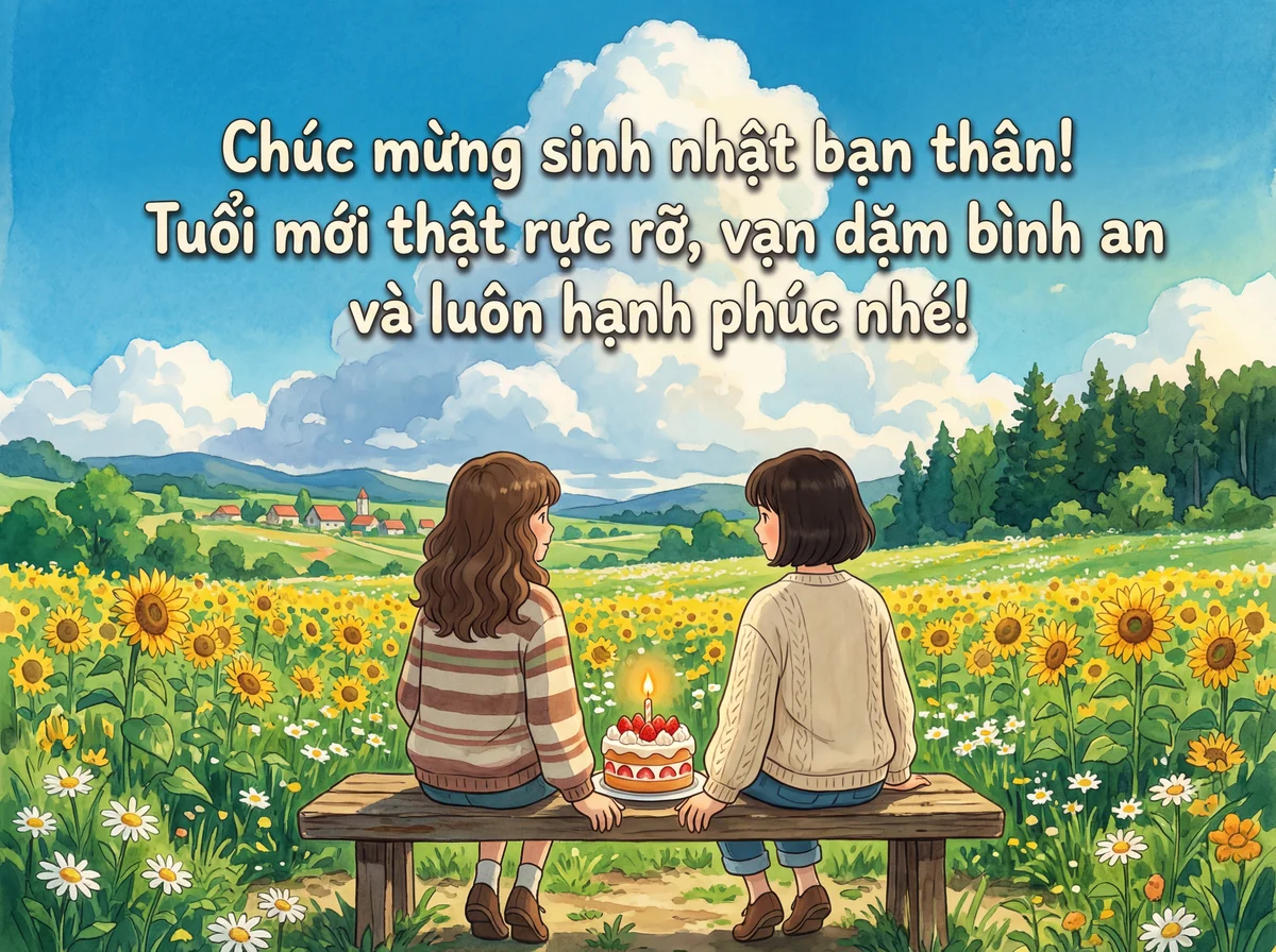 lời chúc mừng sinh nhật bạn bè thân thiết